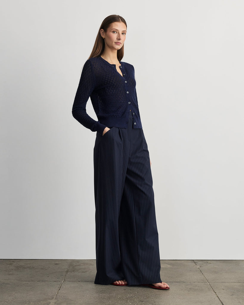 Lisa Knit Cardigan in Martime Blue