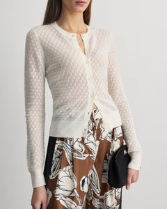 Lisa Knit Cardigan in Ivory