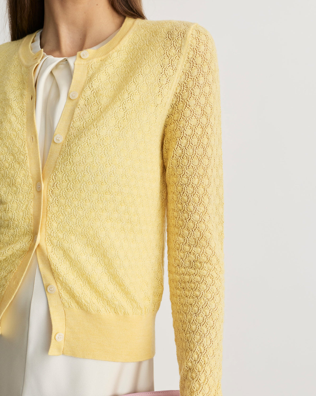Lisa Knit Cardigan in Lemon Meringue