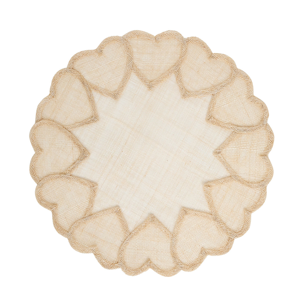 Heart Placemat in Natural, Set of 4
