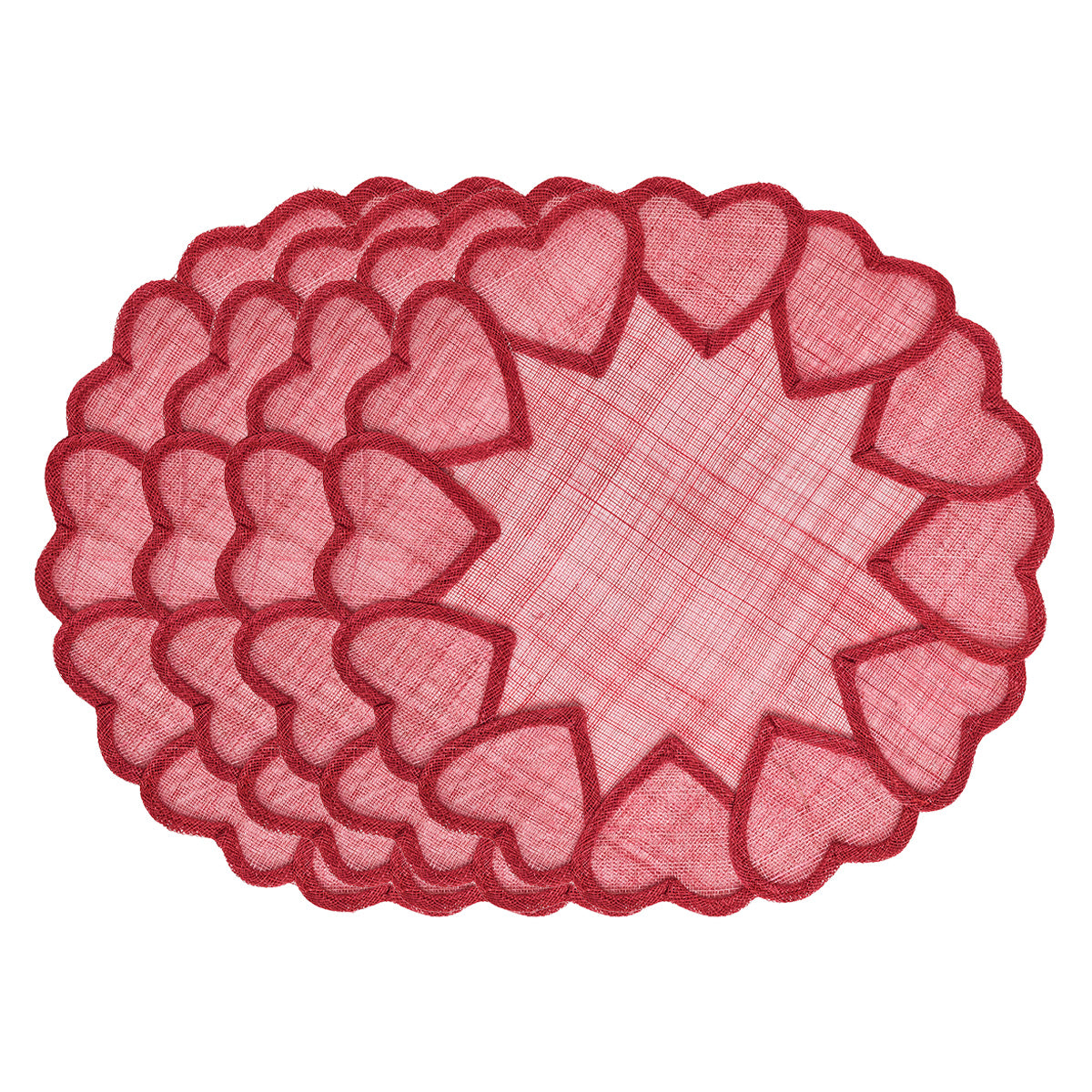 Heart Placemat in Pink, Set of 4
