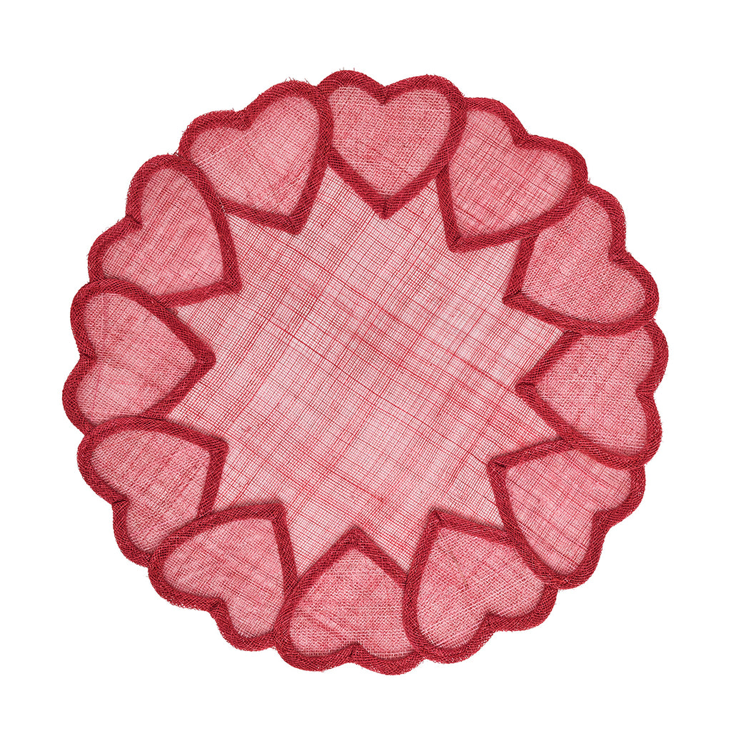Heart Placemat in Pink, Set of 4