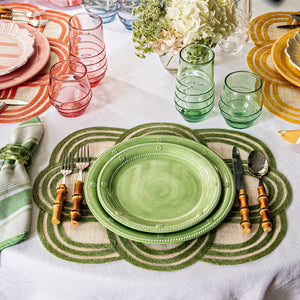 Scallop Stripe Placemat in Seagrass
