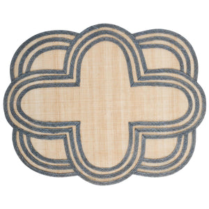 Scallop Stripe Placemat in Chambray, Set of 4