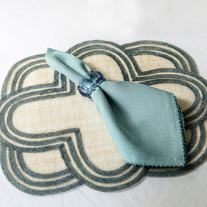 Scallop Stripe Placemat in Chambray