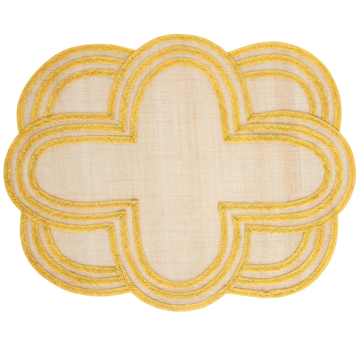 Scallop Stripe Placemat in Sunshine