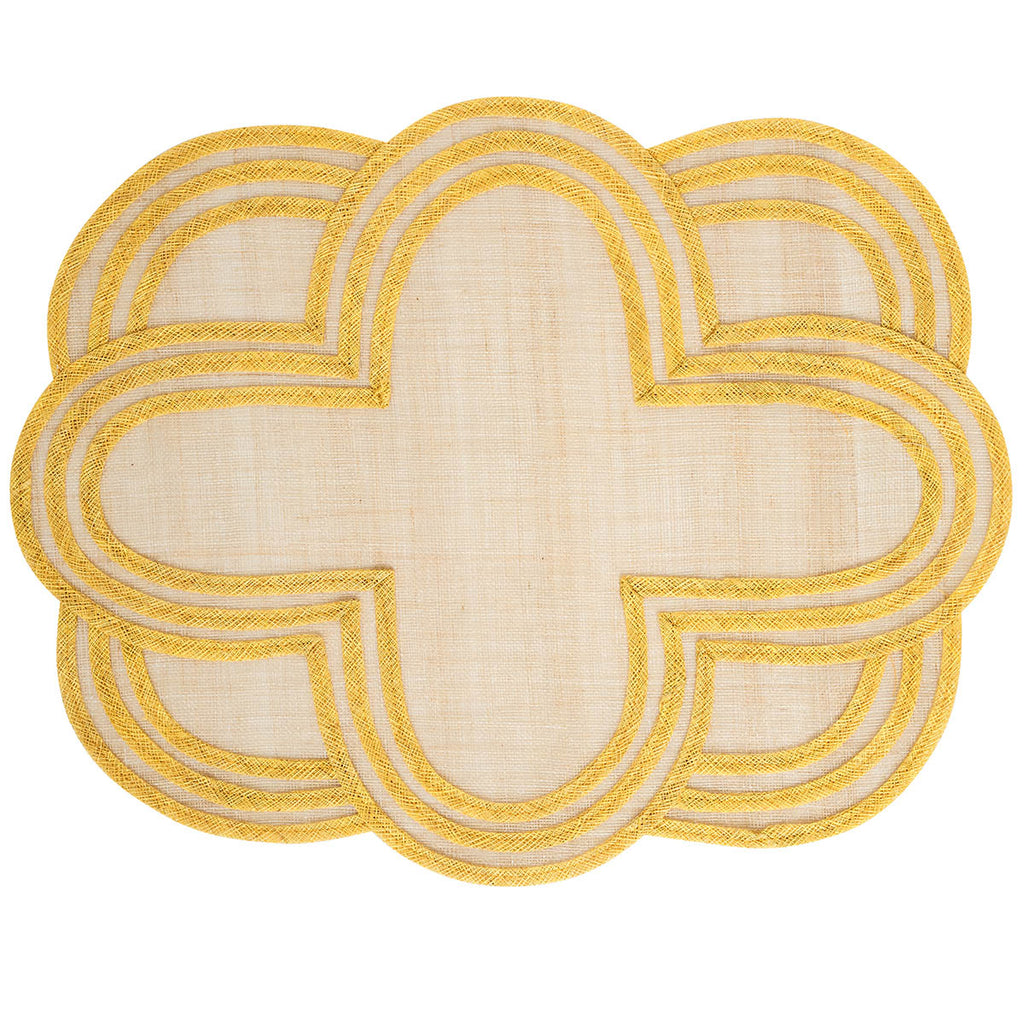 Scallop Stripe Placemat in Sunshine