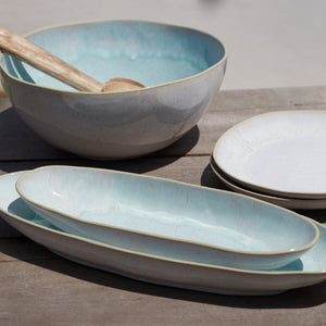 Eivissa Collection Oval Platter 13" in Sea Blue