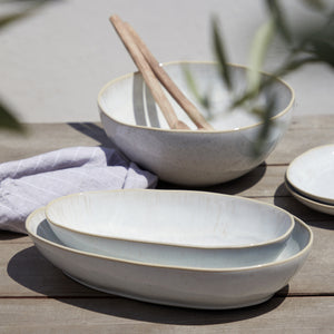 Eivissa Collection Oval Baker 14" in Sand Beige