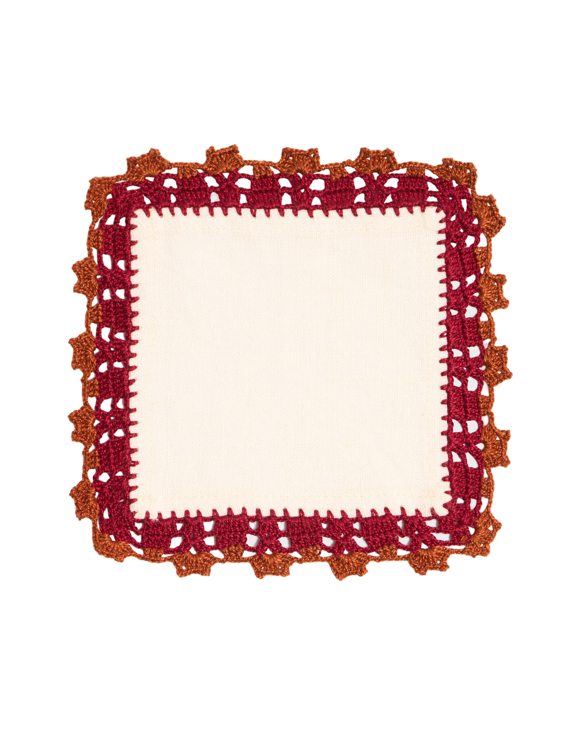 Crochet Embellished Cocktail Napkins, Set of 6