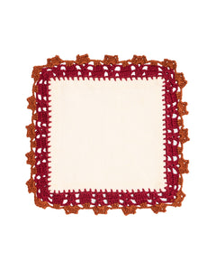 Crochet Embellished Cocktail Napkins, Set of 6