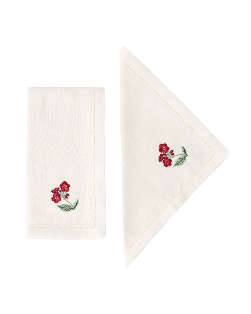 Floral Medley Embroidered Napkins, Set of 6