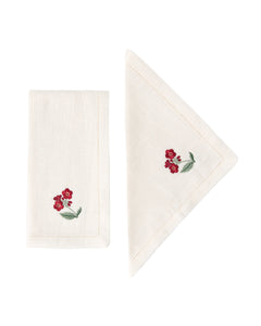 Floral Medley Embroidered Napkins, Set of 6