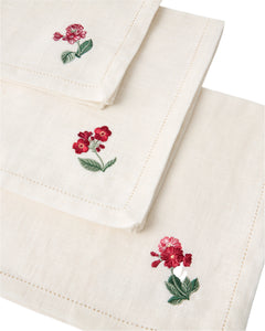 Floral Medley Embroidered Napkins, Set of 6