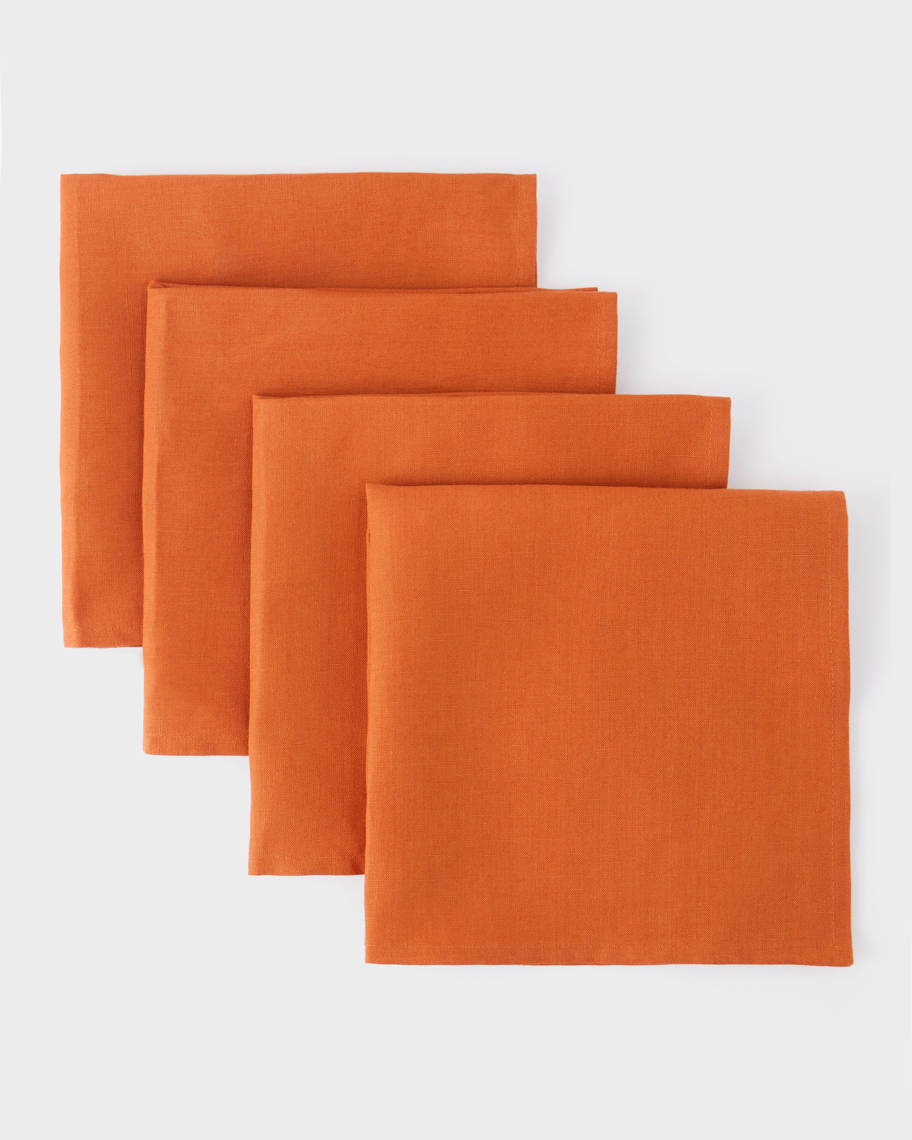 Terracotta Linen Napkins, Set of 4