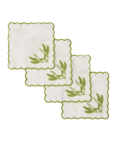 DESTREE x Cabana Embroidered Cocktail Napkins, Set of 4
