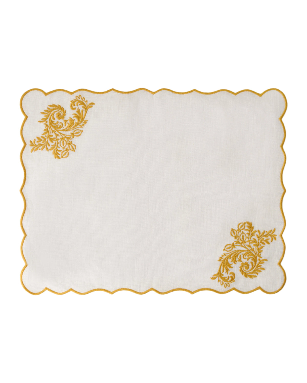 Botanica Embroidered Placemat in Yellow