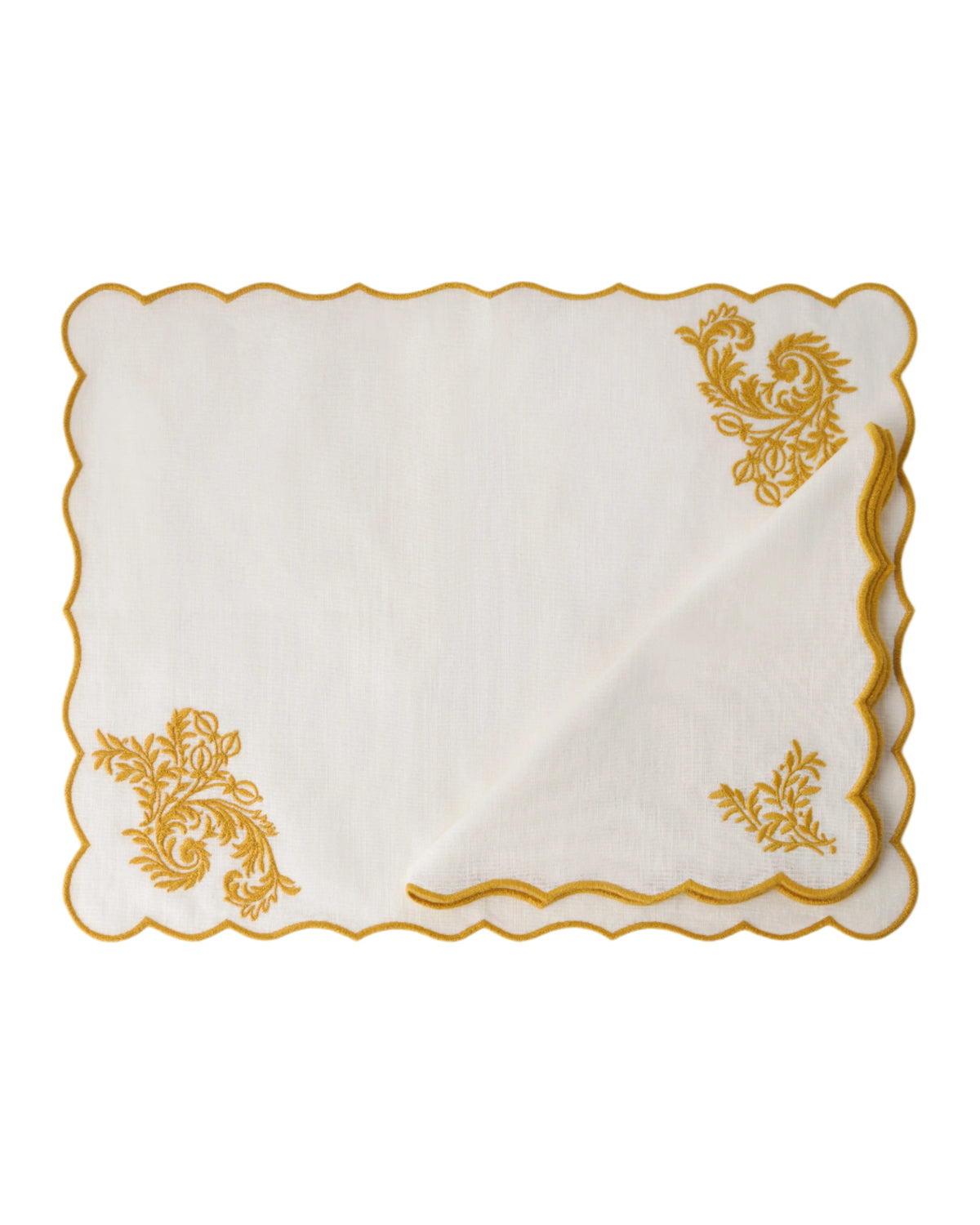 Botanica Embroidered Placemat in Yellow