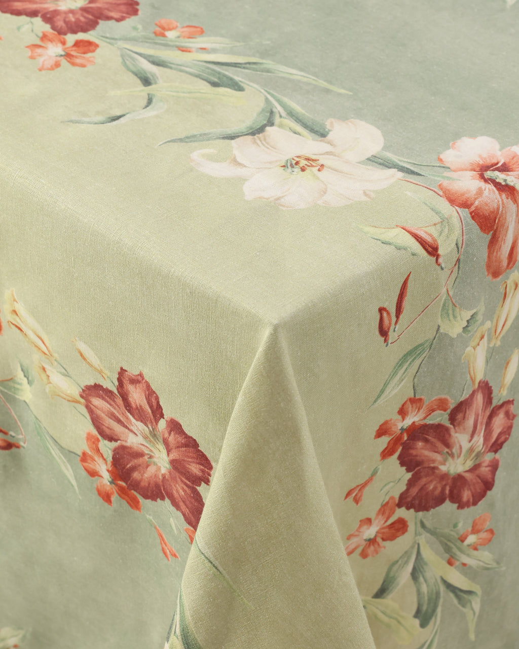 Hibiscus Sage Tablecloth