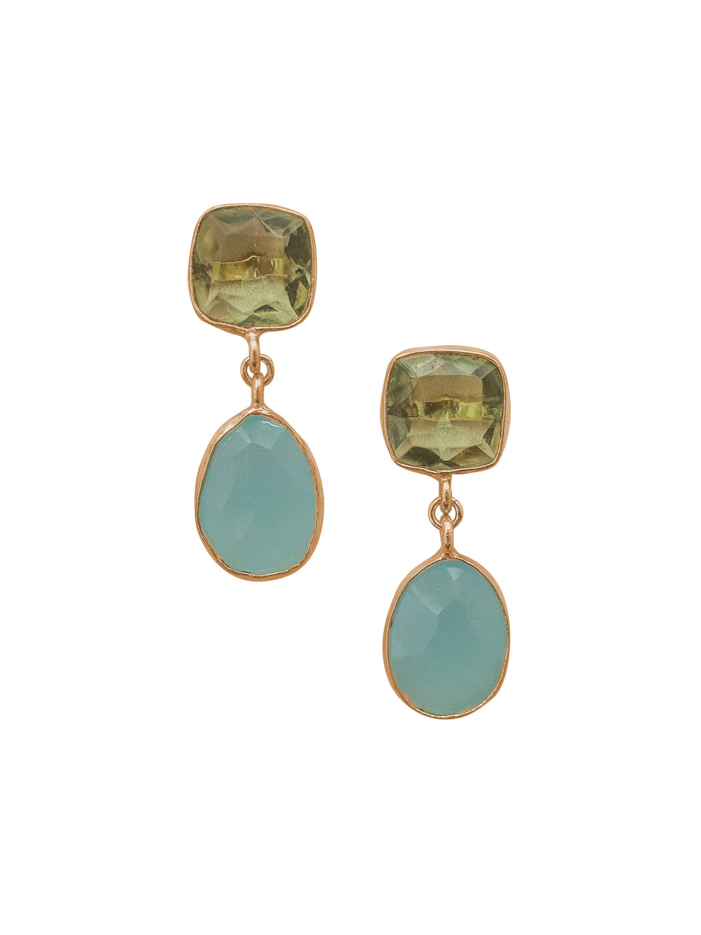 Lola Earrings in Blue & Green