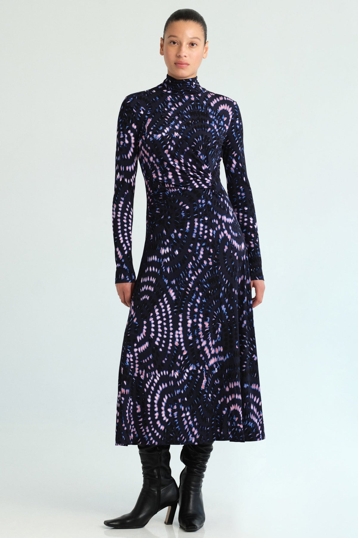 Hera Dress in Veneta Arc Navy