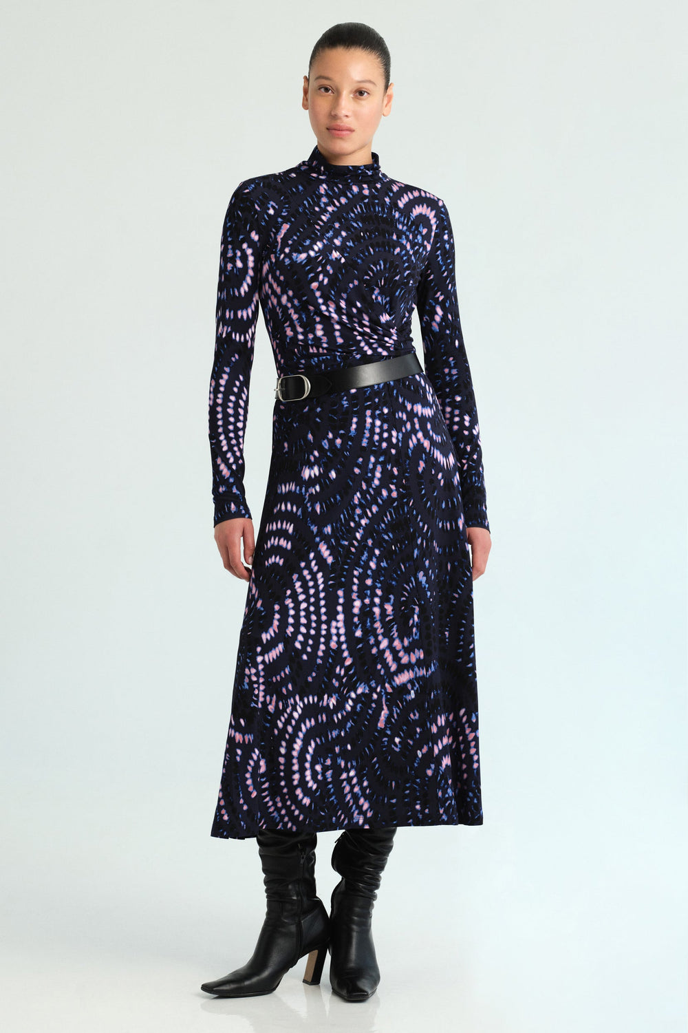 Hera Dress in Veneta Arc Navy