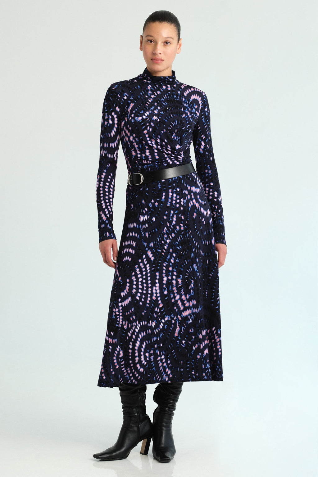 Hera Dress in Veneta Arc Navy