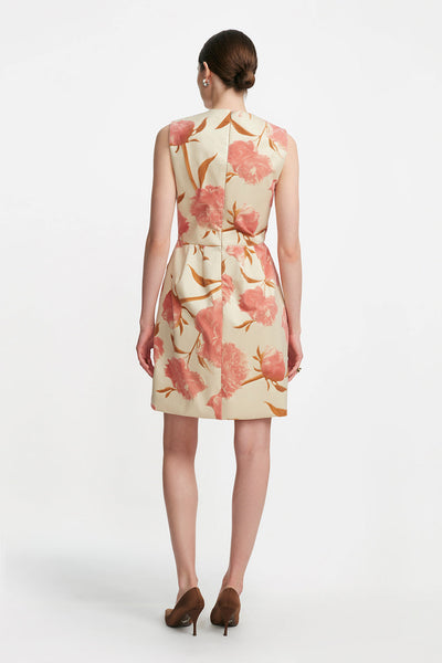 ワンピース REV THE WEK DVOR VELVET MINIDRESS Floral Velvet Sleeveless Mini Dress in Pink Multi | Over The