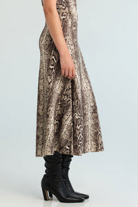 Sandra Skirt in Oatmeal Snake