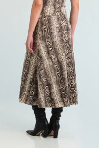 Sandra Skirt in Oatmeal Snake