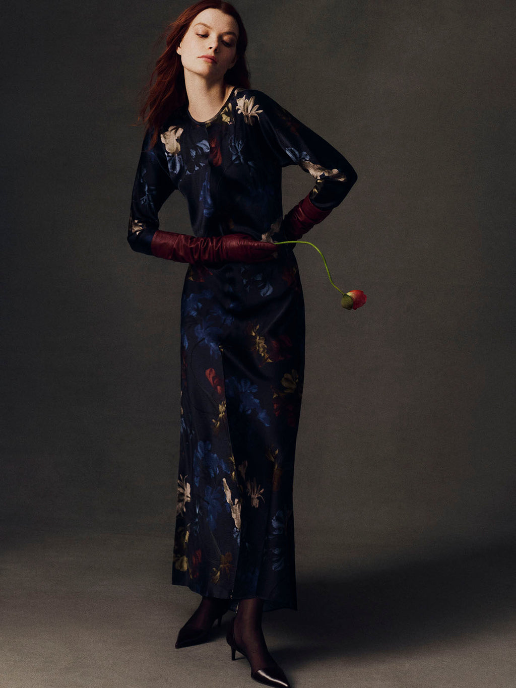 Montgomery Dress in Elysian Flora Navy