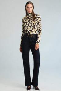 Piper Top in Spotted Black