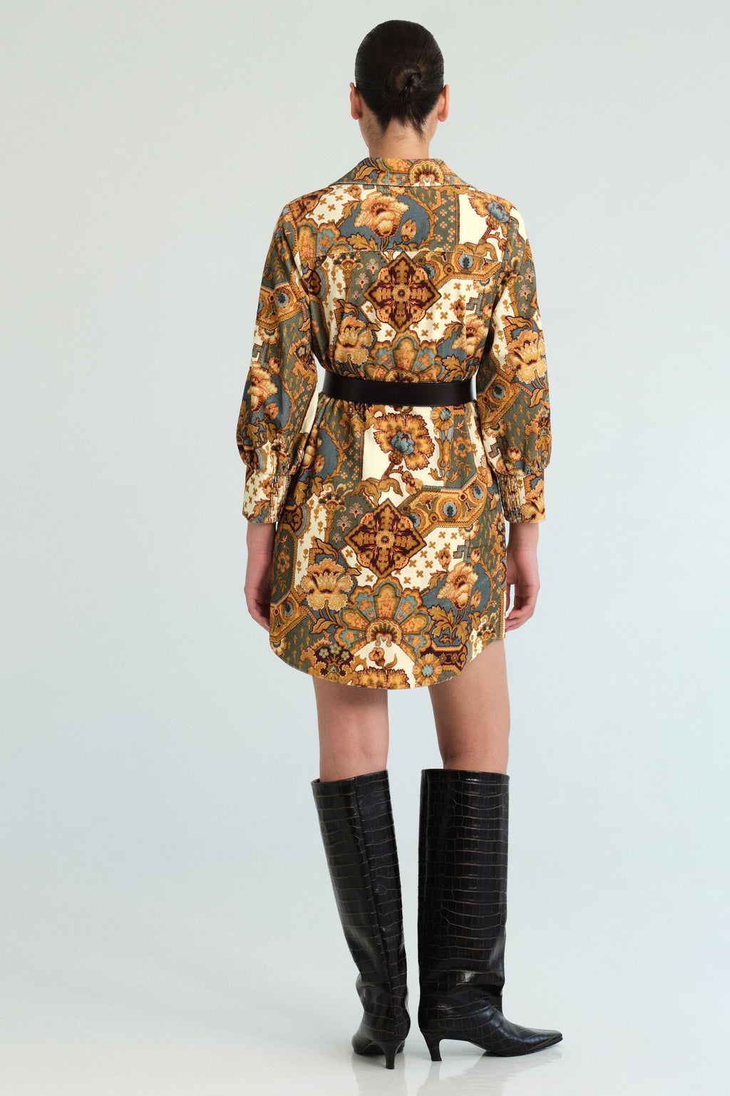 Villena Dress in Vintage Patchwork Blue