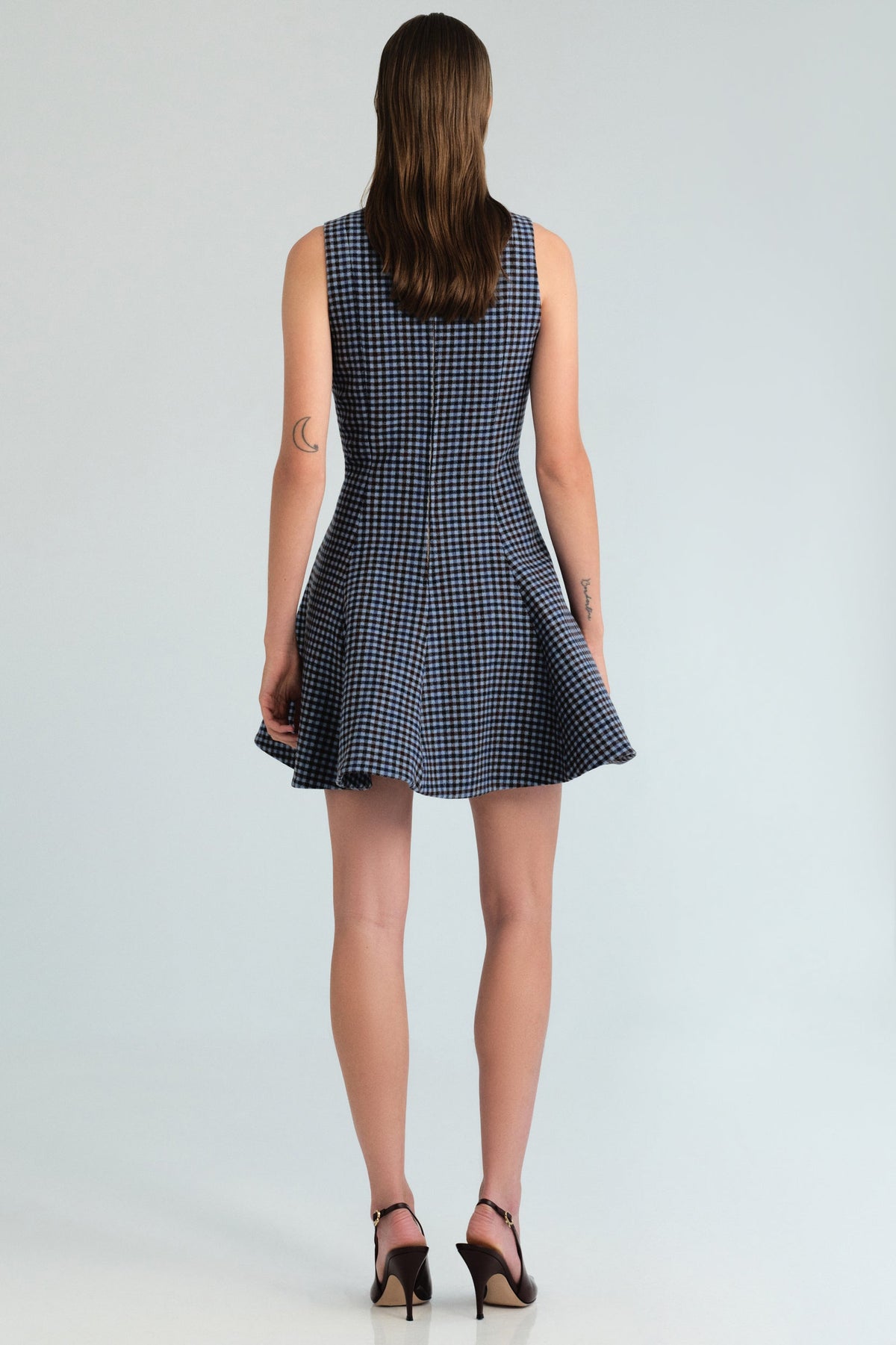 Burns Dress in Edmound Plaid Blue