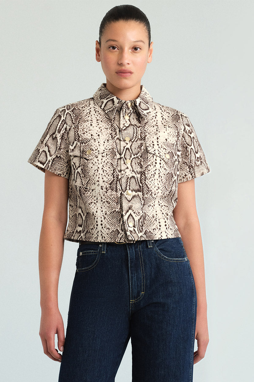 Paro Top in Classic Snake Grey