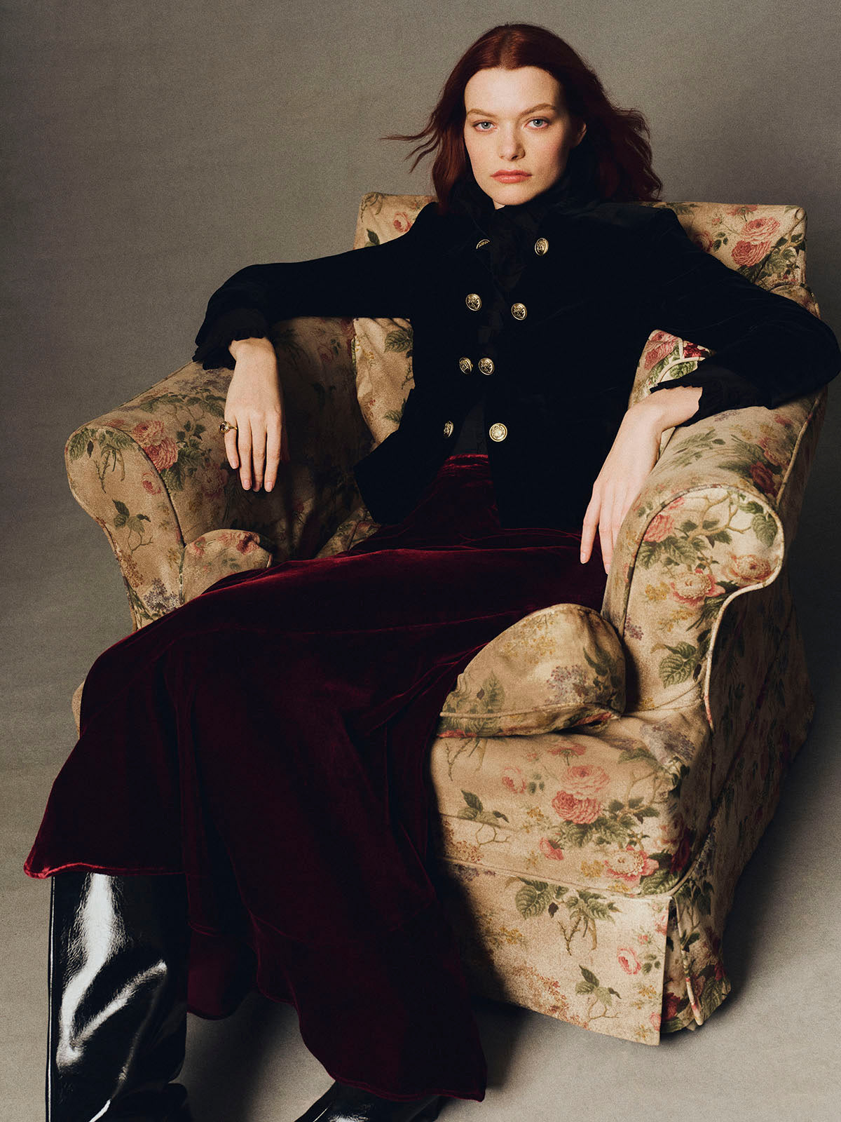 Vincent Jacket in Black Lux Velvet