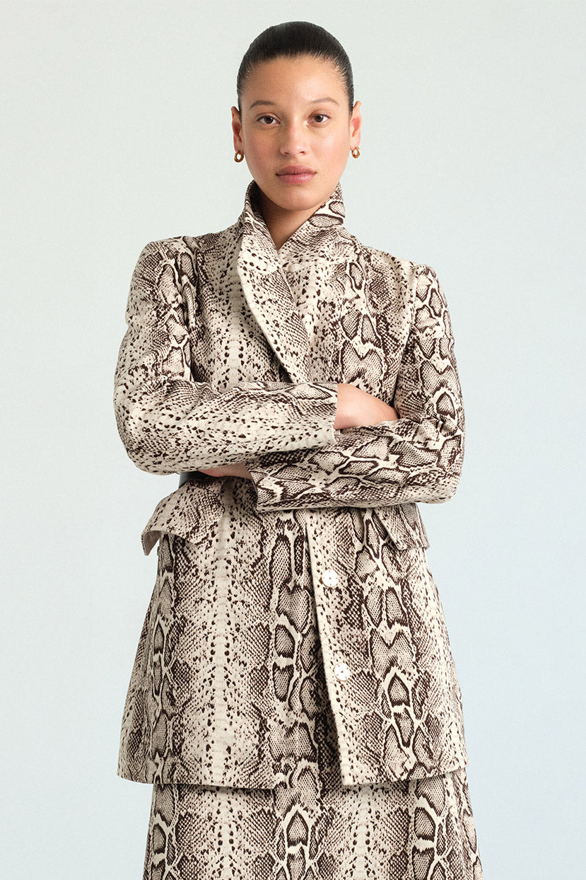 Romeo Blazer in Classic Snake Grey