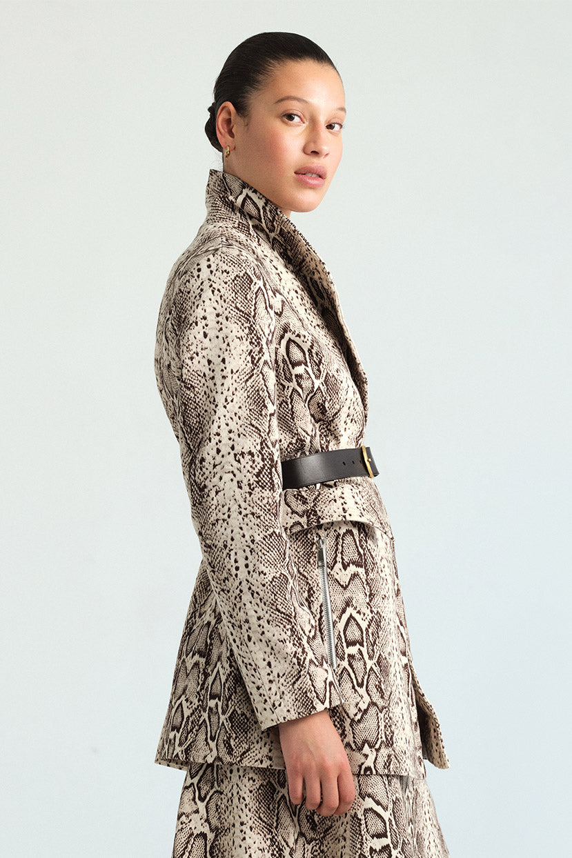 Romeo Blazer in Classic Snake Grey