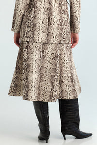 Aisha Skirt in Classic Snake Grey