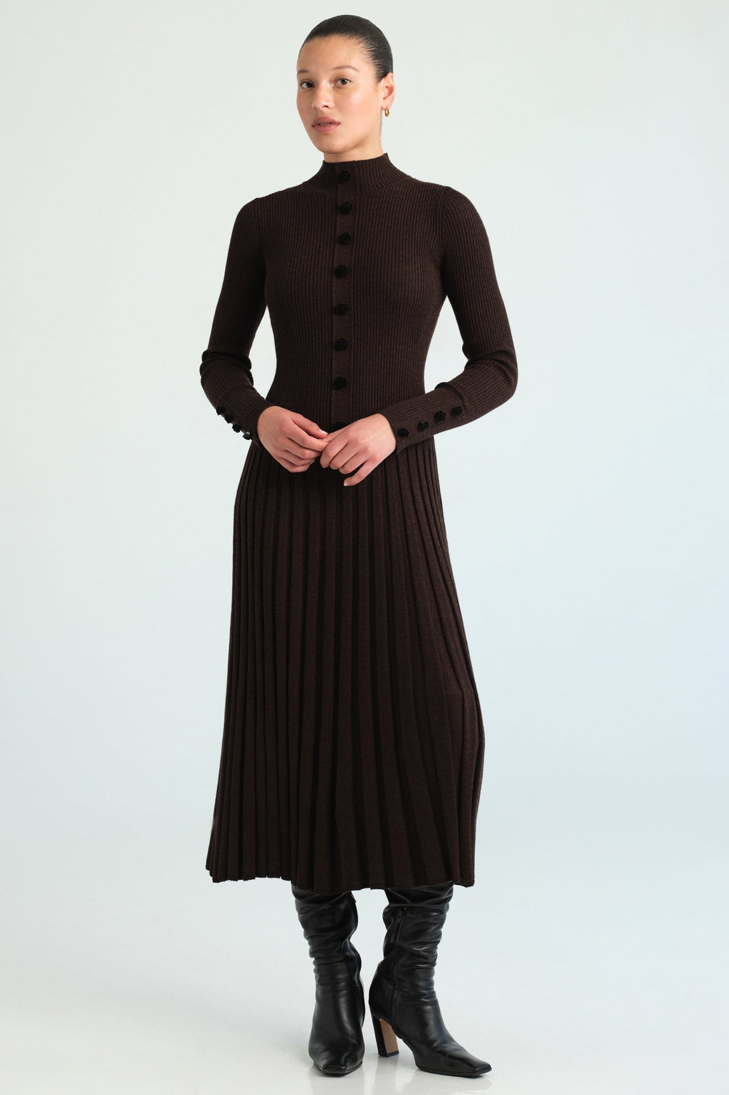 Easton Dress in Brown