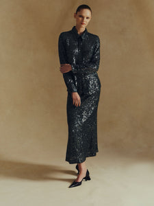 Sequin Skirt in Sage