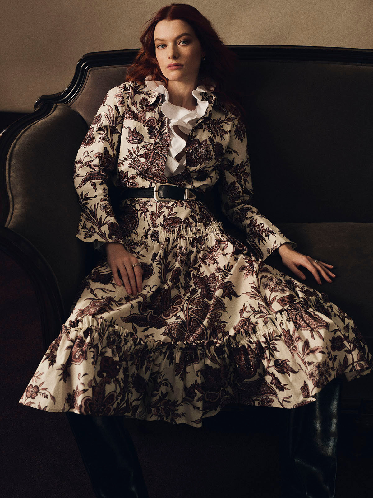 Tisbury Skirt in Linden Bloom Ivory