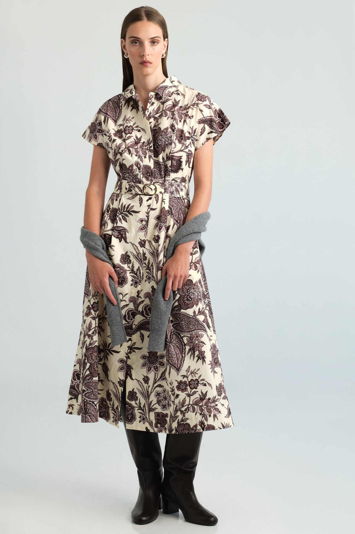 Sawyer Dress in Linden Bloom Ivory