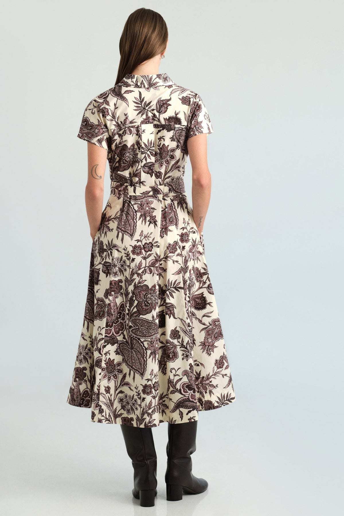 Sawyer Dress in Linden Bloom Ivory
