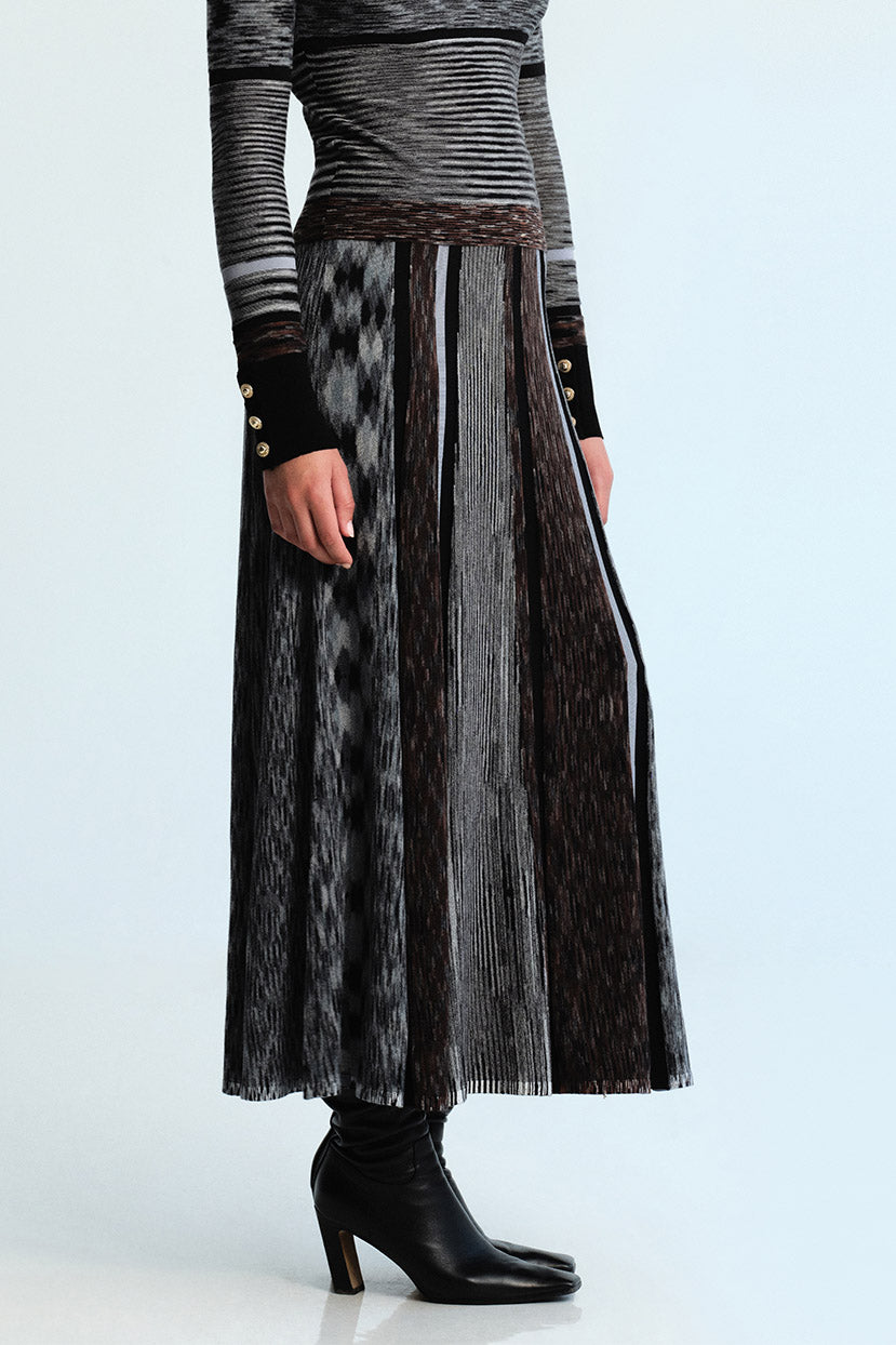 Apollo Skirt in Blue Brown Multi