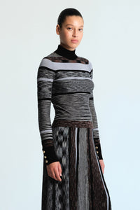Astrid Pullover in Blue Brown Multi