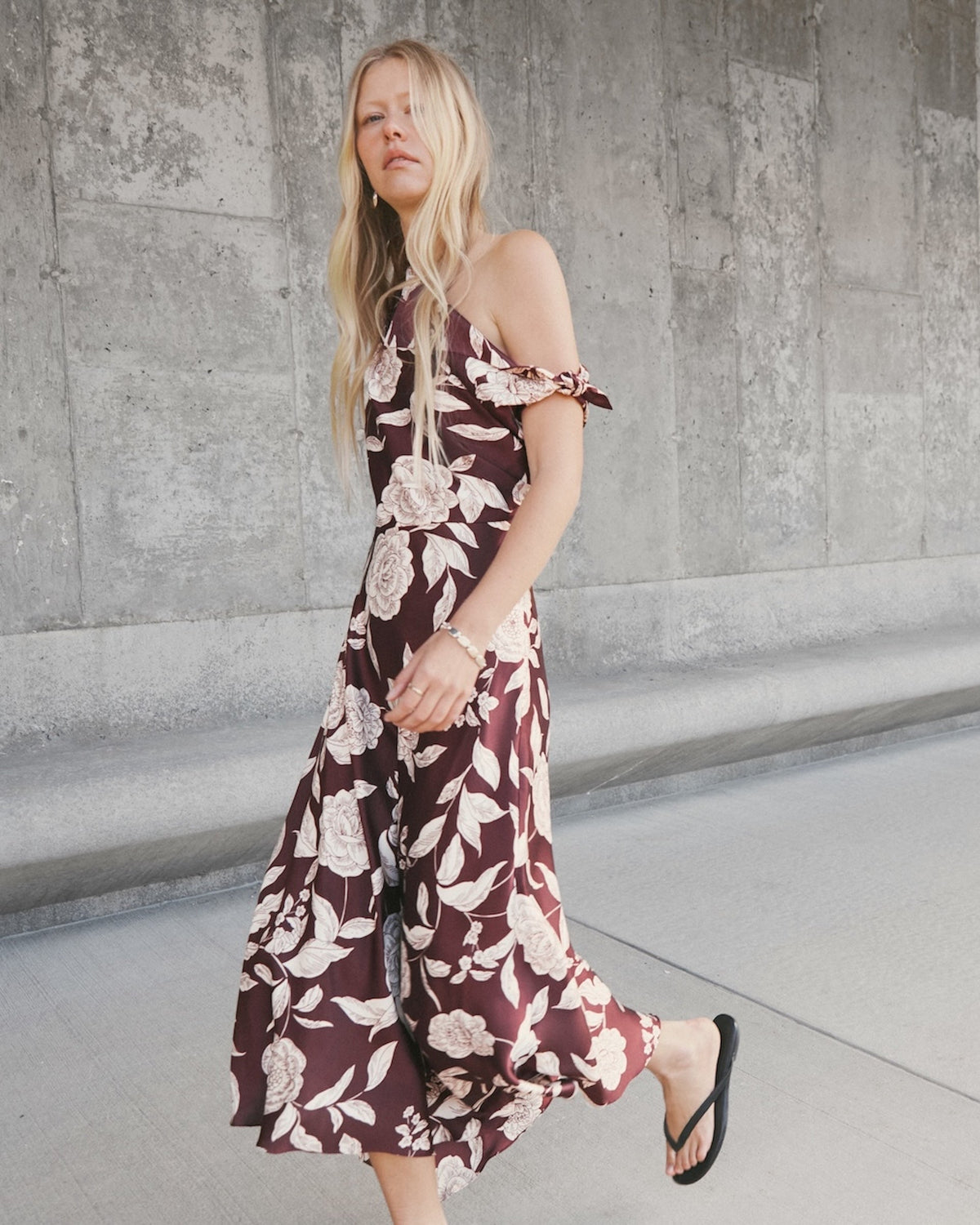 Loretta Dress in Deep Redwood Multi