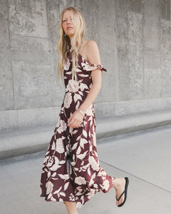 Loretta Dress in Deep Redwood Multi