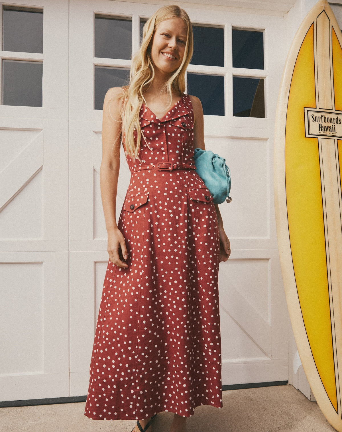 Solene Dress in Terracotta/Cream Multi