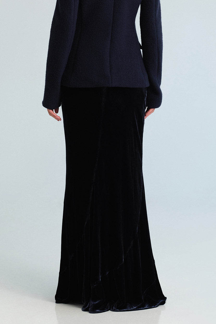 Samara Maxi Skirt in Inky Navy